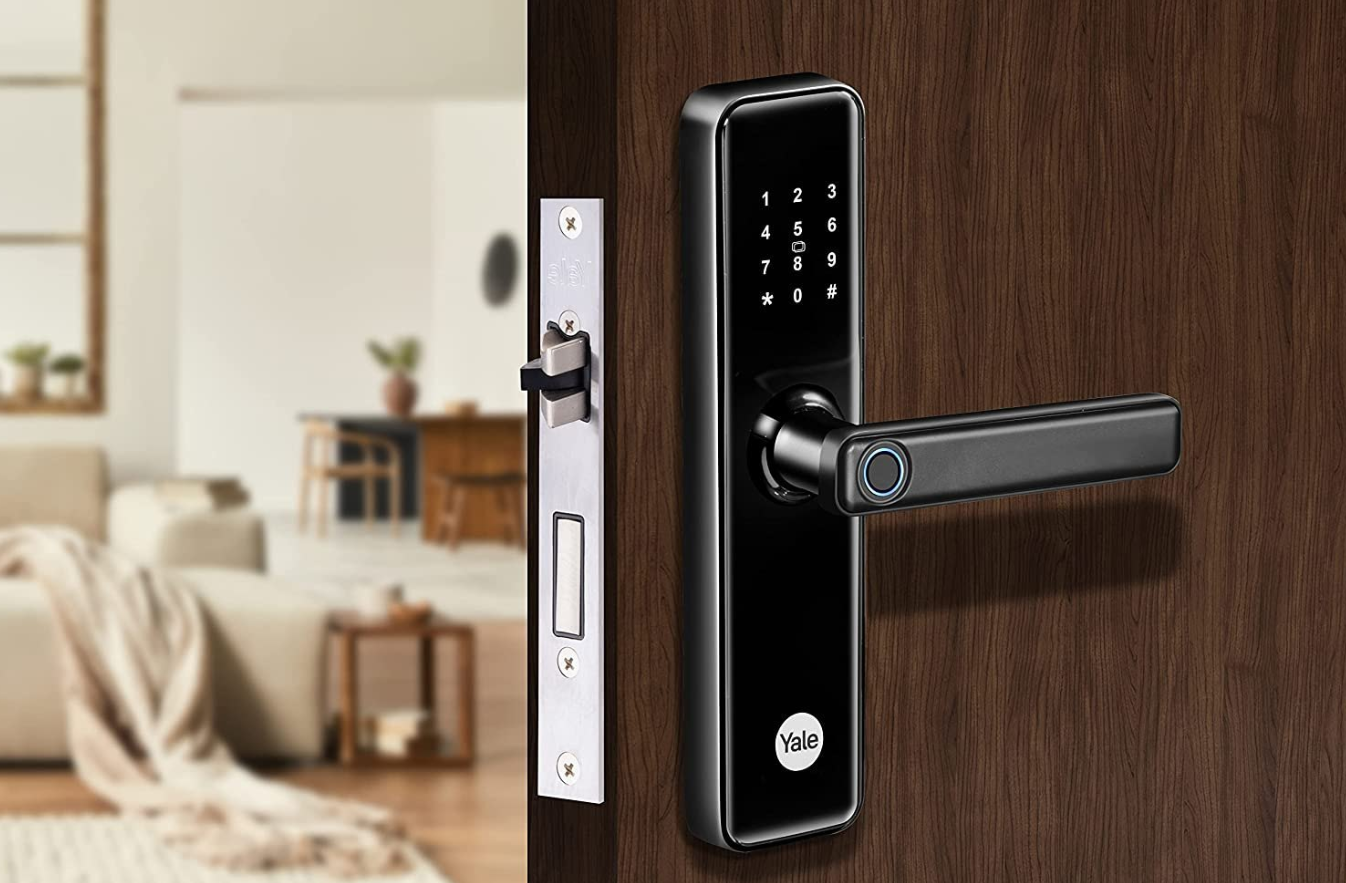 newly install fingerprint lock by TikTok Locksmith sevice.